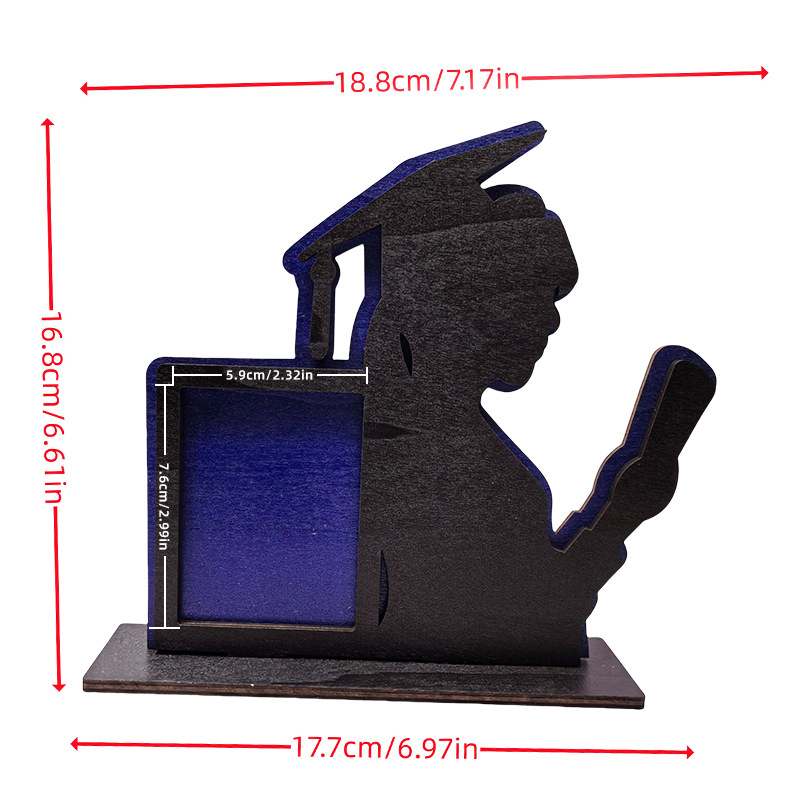 Дървена фоторамка за дипломиране, Xinrui марка, дърво като материал, модел Graduation season ornaments, печат на лого, персонализирана обработка