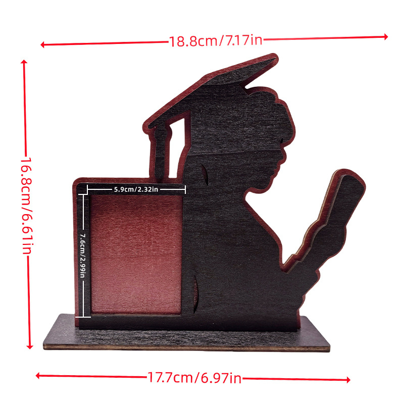 Дървена фоторамка за дипломиране, Xinrui марка, дърво като материал, модел Graduation season ornaments, печат на лого, персонализирана обработка