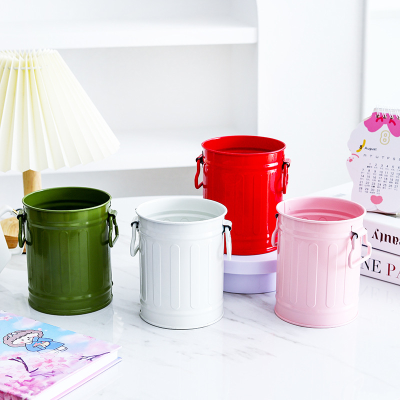 Държач за писалки за бюро, метален, кръгъл, Fool beauty — настолен органайзер за канцеларски принадлежности