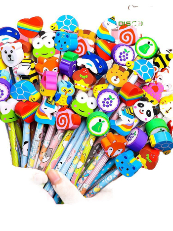 Creion Cartoon din lemn pentru copii — set 100, pentru scris, ecologic, personalizabil