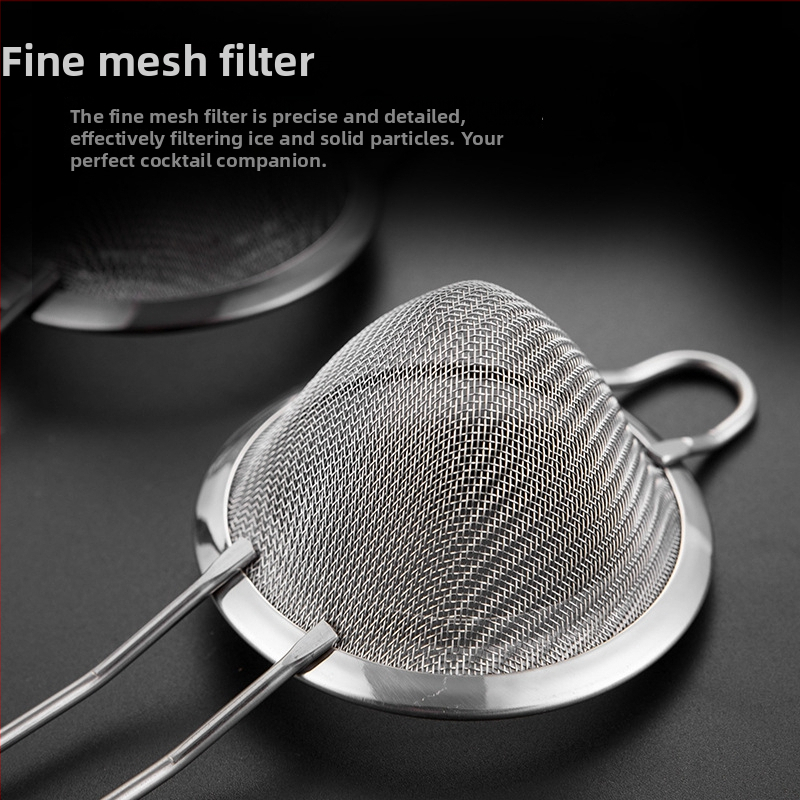 Nerezové oceľové trojuholníkové sitko na filtráciu, kuželovitý tvar, barový nástroj, 1 ks