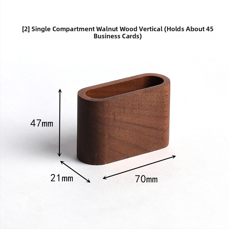 Drveni držač vizitki i držač olovke s višestrukim odjeljcima, jednostavan dizajn, mogućnost tiska logotipa i prilagodbe
