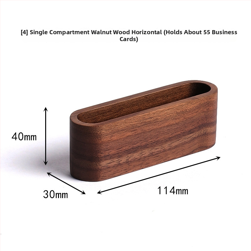 Drveni držač vizitki i držač olovke s višestrukim odjeljcima, jednostavan dizajn, mogućnost tiska logotipa i prilagodbe