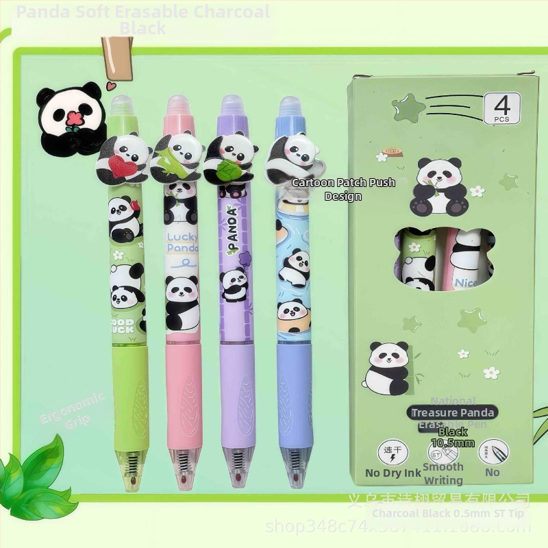 Panda olovka s tlačnim mehanizmom za brisanje, termički izbrisiva, mekano držanje, elegantan dizajn, namijenjena učenicima trećeg razreda osnovne škole