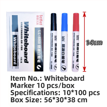 Marker na bielu tabuľu Leilei Stationery, Kód produktu Chunle CL-588, Model 0415-9, Plastové telo, Šírka čiary 3 mm, Balené v krabici