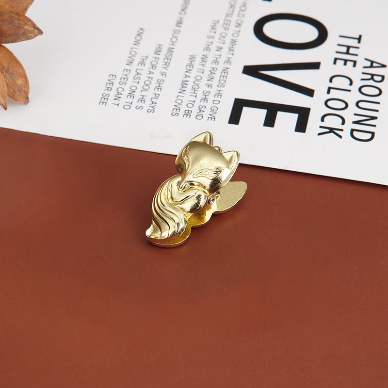 Μεταλλικός κλιπ ημερολογίου με σχέδιο αλεπούς – κλιπ για σημειώσεις και αρχεία, ανθεκτικό γραφείο