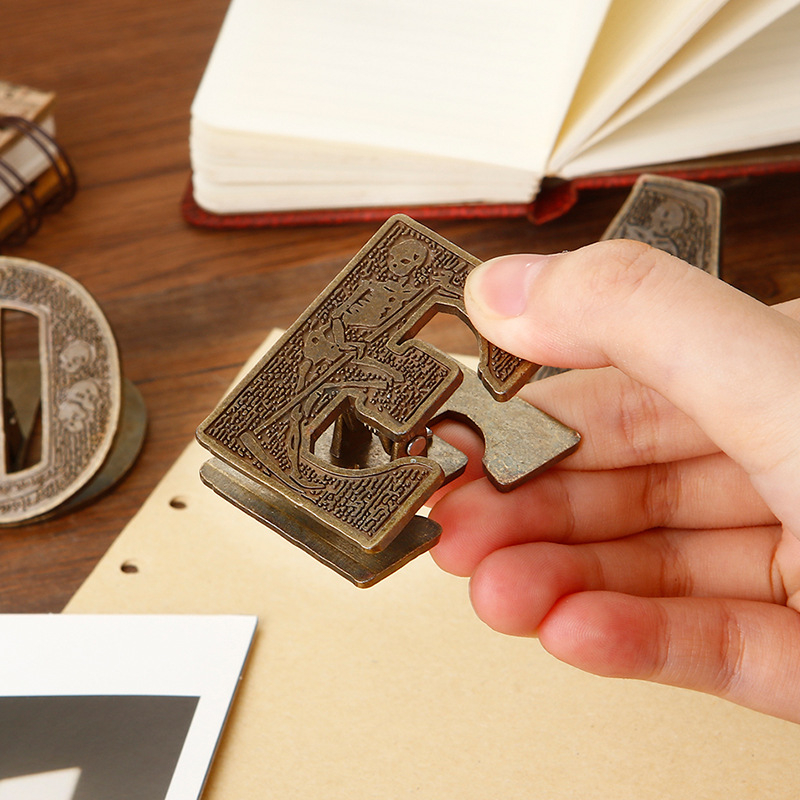 Πορτοφόλι με ρετρό μεταλλικό κλιπ για TN planner – κλιπ για λογαριασμούς, κάρτες και φωτογραφίες (Μάρκα: Fang jiaheng; Υλικό: Μέταλλο)