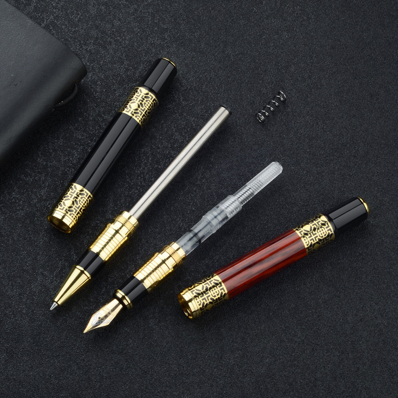 Jingjia Metalno pero JP0530 s imitacijom drveta, rotacijski sustav upijanja tinte, iridijski vrh, prilagodba logotipa za poslovne darove