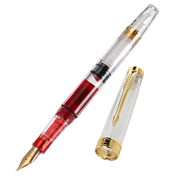 Fountain pen s velikim kapacitetom i prozirnim tijelom za nastavnike (označavanje zadataka; prilagodba logotipa)