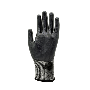 Γάντια ασφαλείας CE πιστοποιημένα EN388 επίπεδο 5 αντίσταση κοπής, HPPE και γυαλιστερή επίστρωση νιτριλίου, αντιολισθητικά