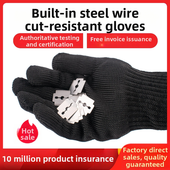 Hard Shield proti porezu rukavice s jadrom z oceľového drôtu, zosilnené, päťstupňový taktický dizajn pre bezpečnosť a záchranu