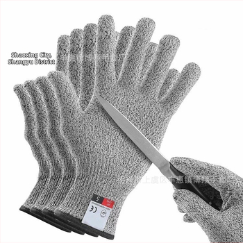 Rukavice proti poraněním 13-gauge, úroveň 5 zosilněné, PE materiál, pracovná ochrana, priedušné priemyselné rukavice