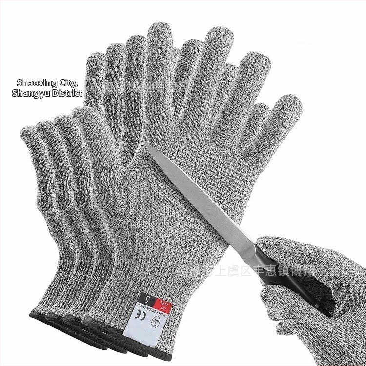 Rukavice proti poraněním 13-gauge, úroveň 5 zosilněné, PE materiál, pracovná ochrana, priedušné priemyselné rukavice