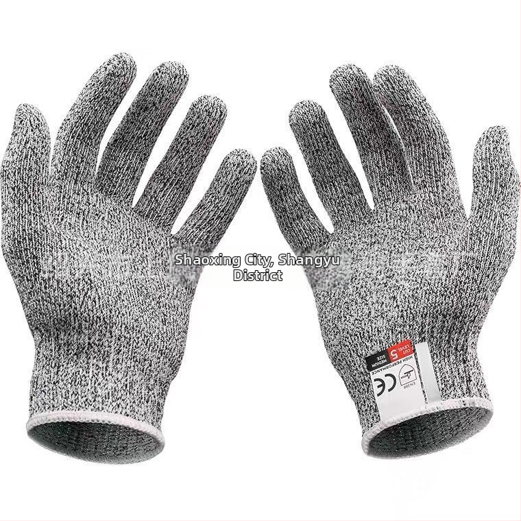 Rukavice proti poraněním 13-gauge, úroveň 5 zosilněné, PE materiál, pracovná ochrana, priedušné priemyselné rukavice