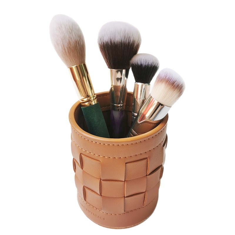 Organizator pensule machiaj din PU – cutie de depozitare de birou, model YD-252, fără capac, pentru cosmetice și papetărie