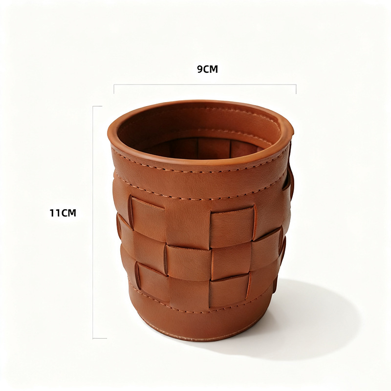 Organizator pensule machiaj din PU – cutie de depozitare de birou, model YD-252, fără capac, pentru cosmetice și papetărie