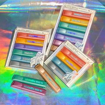 Set Contur și Marker de Evidențiere TK-012, de la Toki, corp din plastic, vârf înclinat, pentru elevi