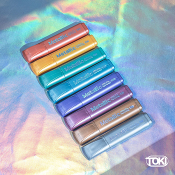 Set Contur și Marker de Evidențiere TK-012, de la Toki, corp din plastic, vârf înclinat, pentru elevi