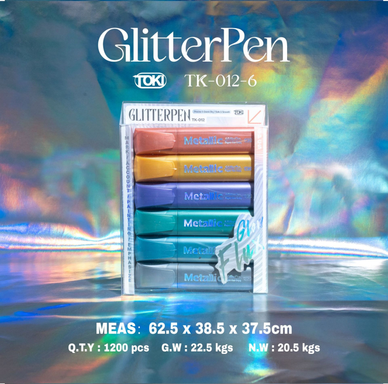 Set Contur și Marker de Evidențiere TK-012, de la Toki, corp din plastic, vârf înclinat, pentru elevi