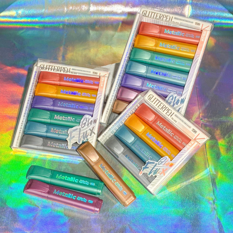 Set Contur și Marker de Evidențiere TK-012, de la Toki, corp din plastic, vârf înclinat, pentru elevi