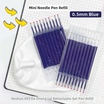 Heshuo náplň pre tlakové pero, plastové telo, šírka čiary 0,5 mm, model Refill, balenie v sáčku