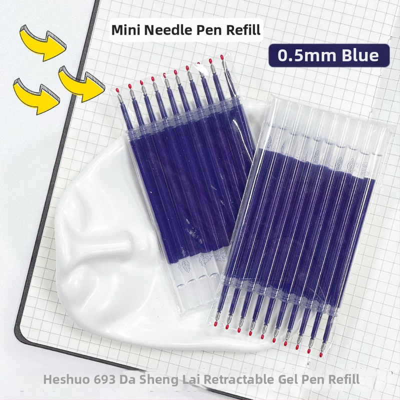 Heshuo náplň pre tlakové pero, plastové telo, šírka čiary 0,5 mm, model Refill, balenie v sáčku