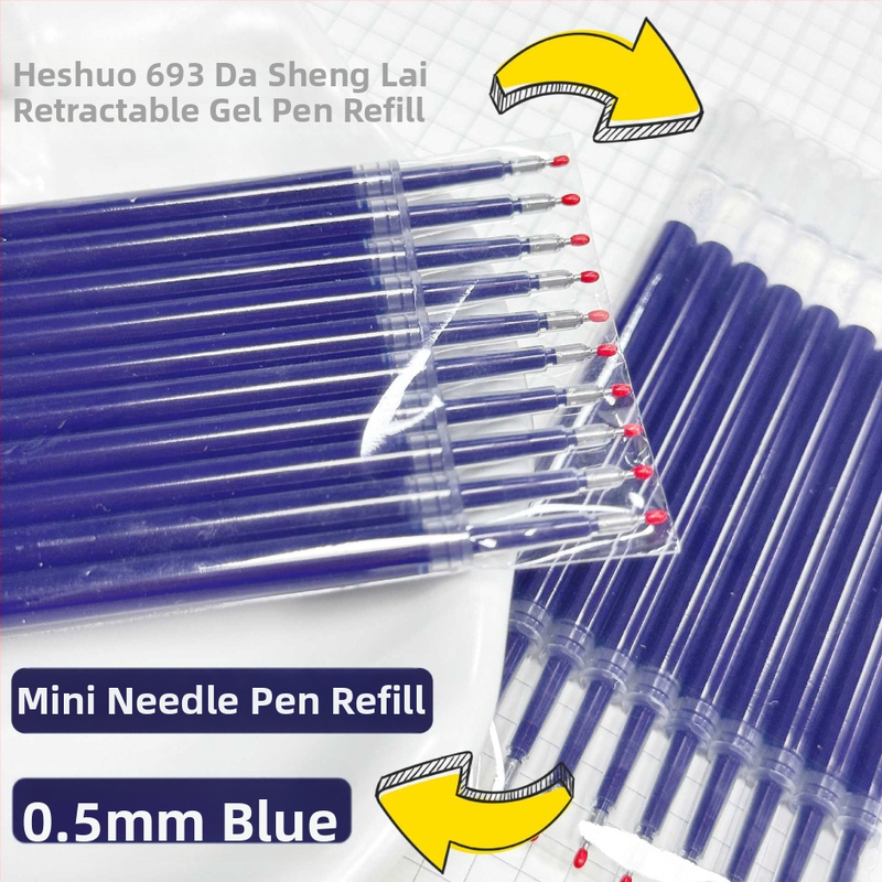 Heshuo náplň pre tlakové pero, plastové telo, šírka čiary 0,5 mm, model Refill, balenie v sáčku