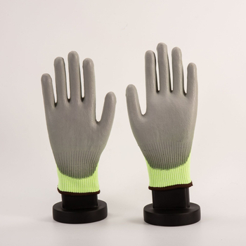 Shumei Ръкавици против рязане с HPPE обвити стоманени нишки и еластан, ниво 5 защита, износоустойчиви за градинарство