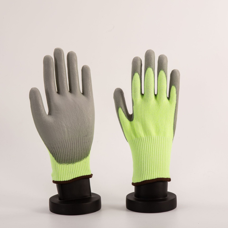 Shumei Ръкавици против рязане с HPPE обвити стоманени нишки и еластан, ниво 5 защита, износоустойчиви за градинарство