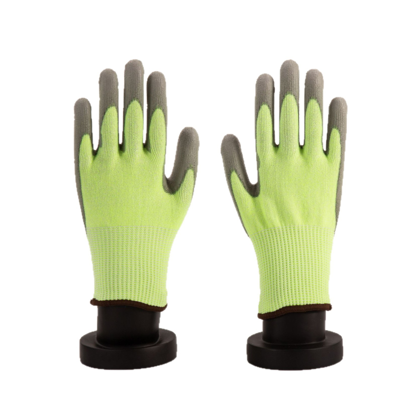 Shumei Ръкавици против рязане с HPPE обвити стоманени нишки и еластан, ниво 5 защита, износоустойчиви за градинарство