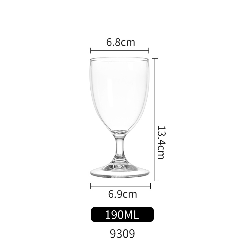 Plastična čaša za vino Garbo Daily, svijetli luksuz retro stil, ispis logotipa, pojedinačno pakiranje, izdanje 2024
