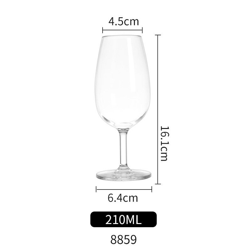 Plastična čaša za vino Garbo Daily, svijetli luksuz retro stil, ispis logotipa, pojedinačno pakiranje, izdanje 2024