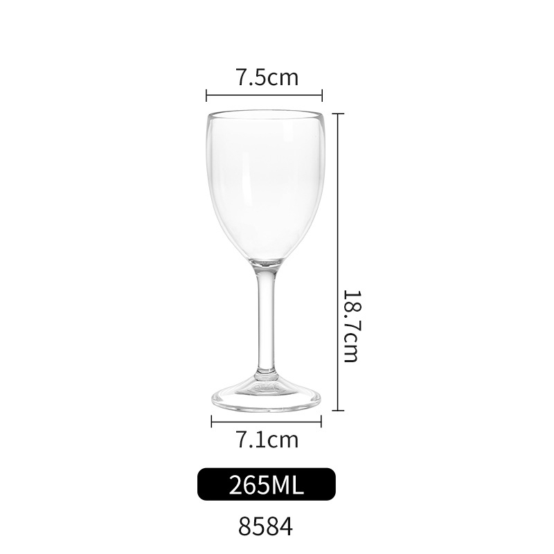 Plastična čaša za vino Garbo Daily, svijetli luksuz retro stil, ispis logotipa, pojedinačno pakiranje, izdanje 2024