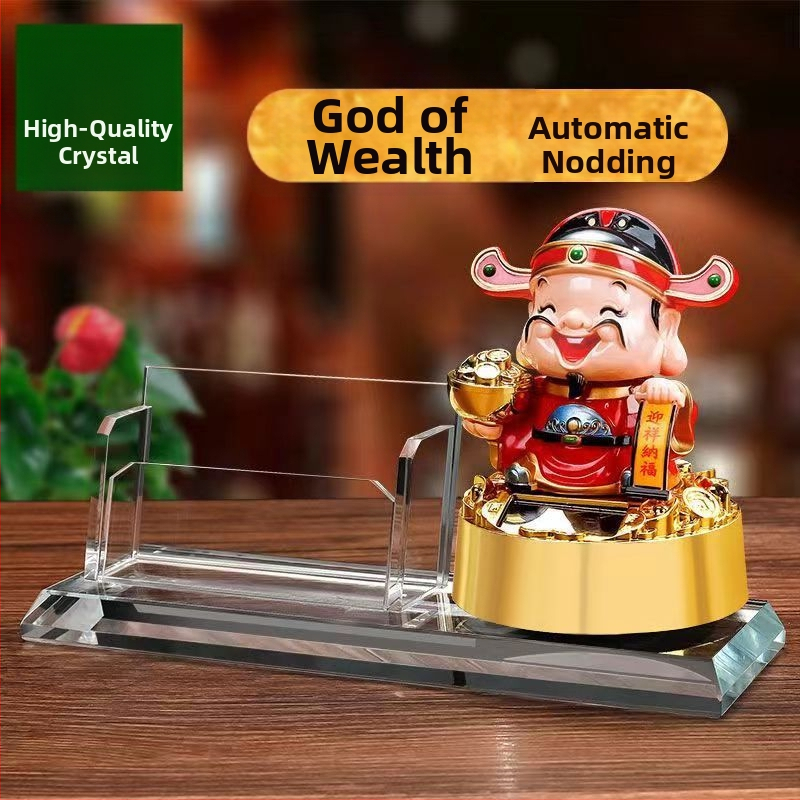 Box na vizitky pre recepciu s nakláňacím viečkom a držiakom na pero – štýlová stolová ozdoba hotela