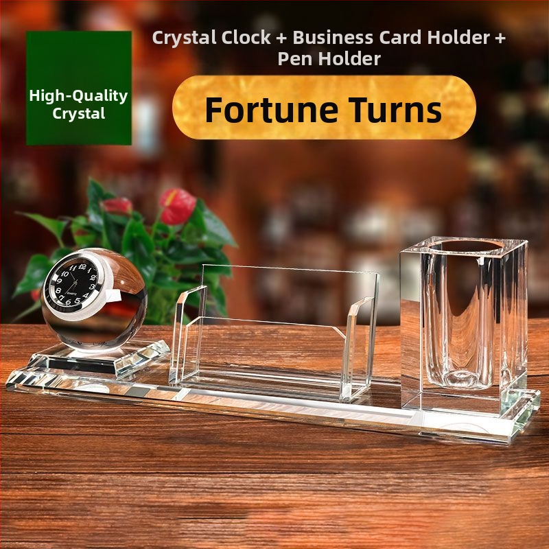 Box na vizitky pre recepciu s nakláňacím viečkom a držiakom na pero – štýlová stolová ozdoba hotela