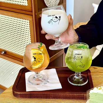 Goblet od stakla – kapacitet 301–400 ml, moderni minimalistički stil, bez drške, papirnata kutija