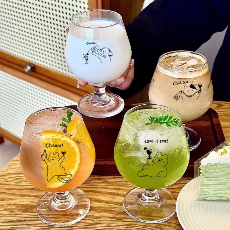 Goblet od stakla – kapacitet 301–400 ml, moderni minimalistički stil, bez drške, papirnata kutija