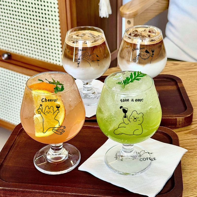 Goblet od stakla – kapacitet 301–400 ml, moderni minimalistički stil, bez drške, papirnata kutija