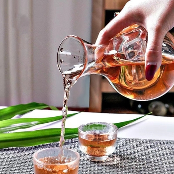 Yingtian Üveges Jégbor Dekantáló és Sake Kancsó Készlet, Otthoni Bárfelszerelés, Első Osztályú Minőség