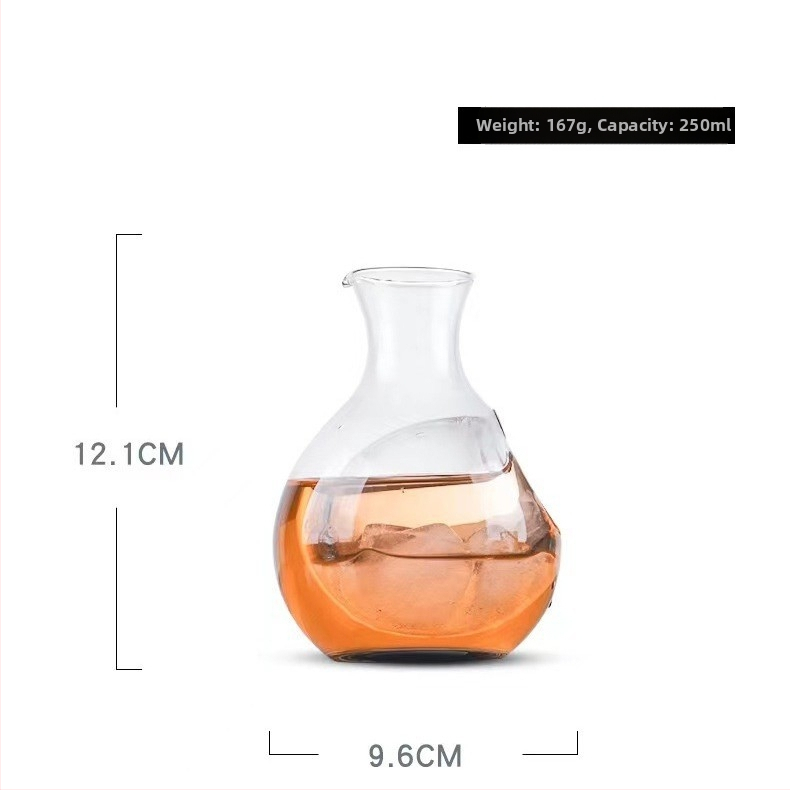 Yingtian Sklenený dekantér na ľadové víno a súprava sake džbánov, domáce barové vybavenie, prvotriedna kvalita