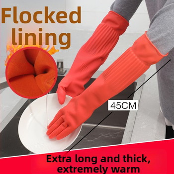 Rukavice do domácnosti na upratovanie s prírodným latexom, vodeodolné, proti rezu, proti tŕňom, lesklá podšívka