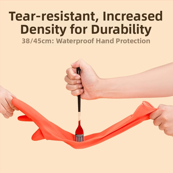 Rukavice do domácnosti na upratovanie s prírodným latexom, vodeodolné, proti rezu, proti tŕňom, lesklá podšívka