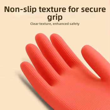 Rukavice do domácnosti na upratovanie s prírodným latexom, vodeodolné, proti rezu, proti tŕňom, lesklá podšívka