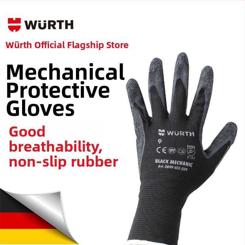 WURTH mechanické rezné rukavice, nylon, dĺžka 20–25 cm, pre stavebníctvo, poľnohospodárstvo, skladovanie a automobilový priemysel