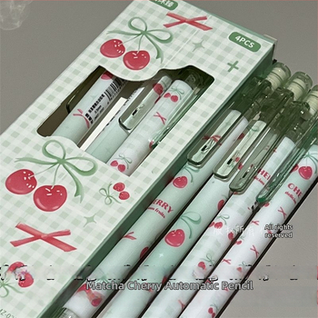 Matcha Cherry automatska mehanička olovka 0.5 mm, Ins stil, za učenike, otporno grafitno jezgro