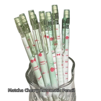 Matcha Cherry automatska mehanička olovka 0.5 mm, Ins stil, za učenike, otporno grafitno jezgro