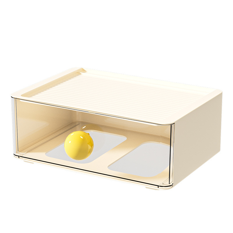 Cutie de depozitare pentru papetărie, cu design sertar – capacitate mare, stivabil, PP+PET