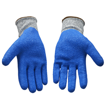 Vágásálló kesztyű HPPE magas szilárdságú polietilénből, 5-ös fokozatú vágásvédelmi szint, üvegfeldolgozásra, vékony és rugalmas, csúszásmentes