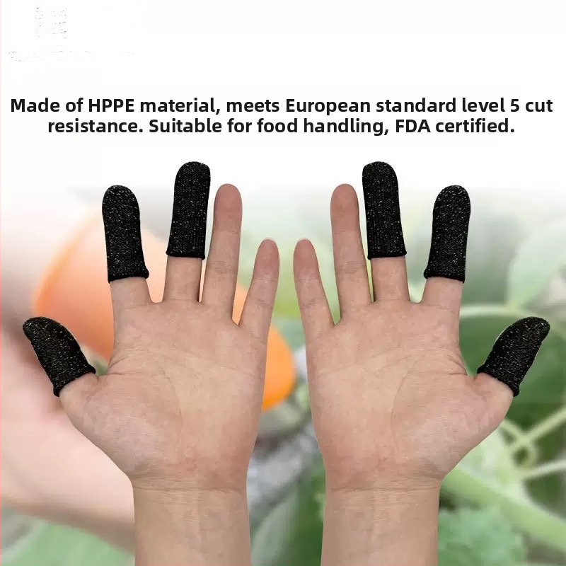 Úroveň 5 protirezné prstové návleky pre drevárstvo – HPPE s nylonovou podšívkou, opätovne použiteľné, model A001