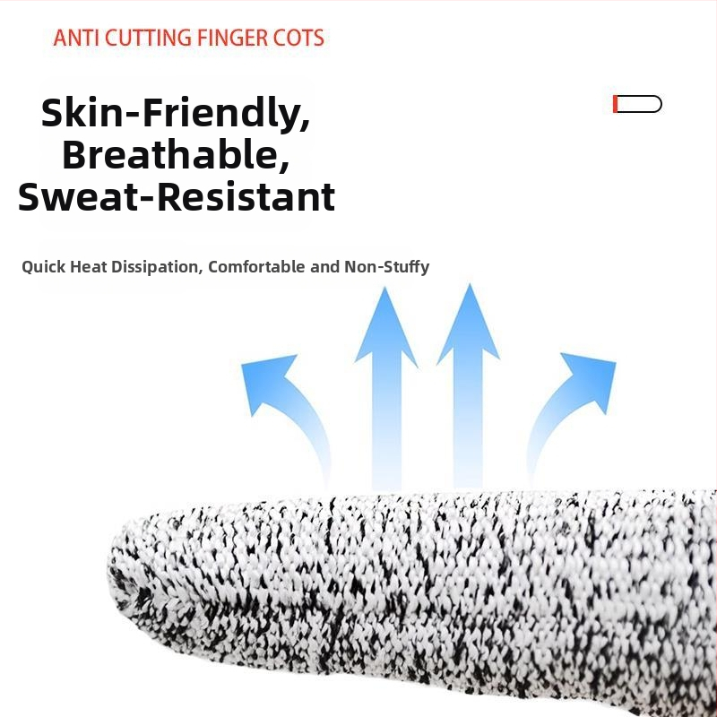 Úroveň 5 protirezné prstové návleky pre drevárstvo – HPPE s nylonovou podšívkou, opätovne použiteľné, model A001